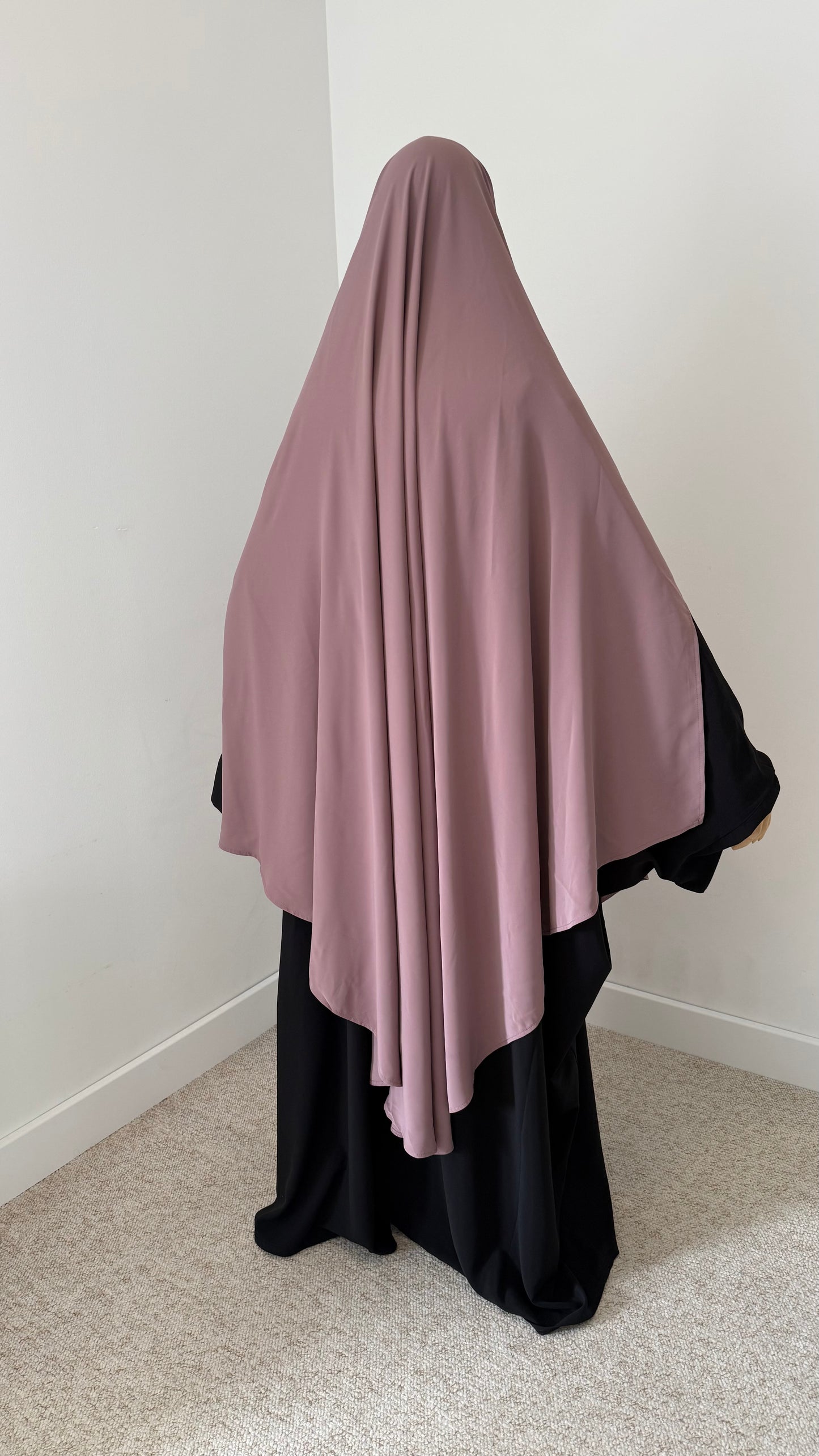 Maxi khimar à fentes en Soie de Medine