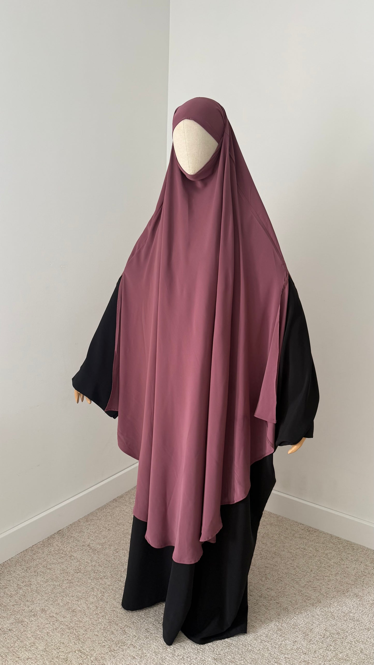 Maxi khimar à fentes en Soie de Medine