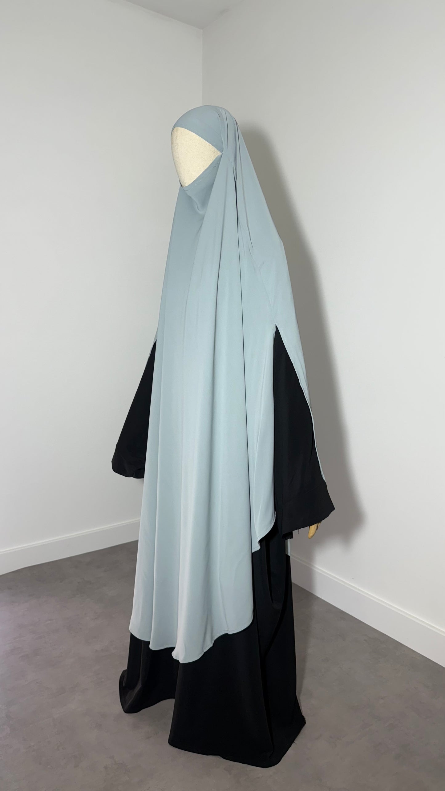 Maxi khimar à fentes en Soie de Medine