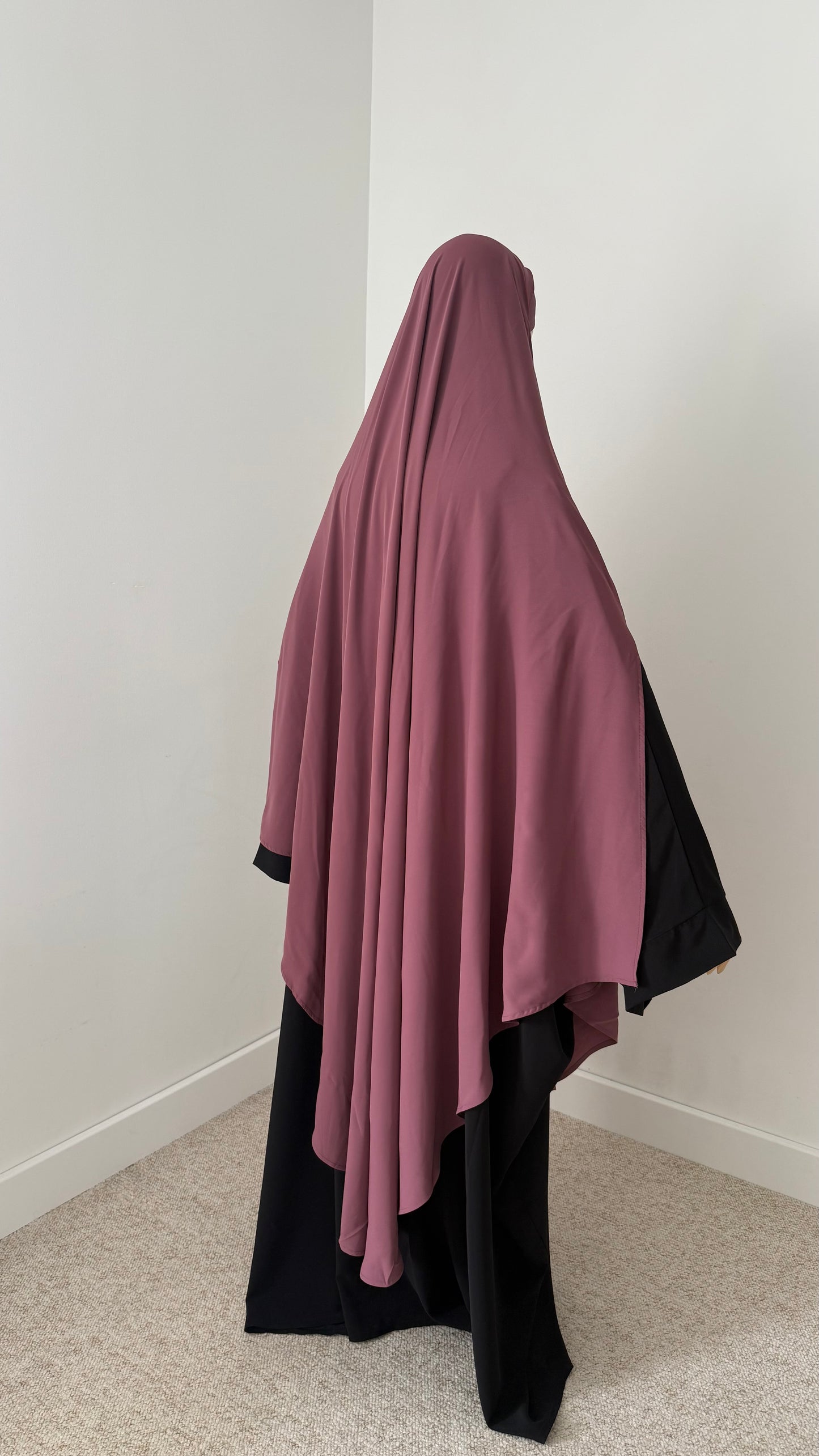 Maxi khimar à fentes en Soie de Medine