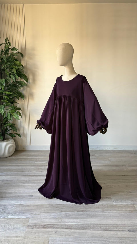 ABAYA Manches Ballon SOIE DE MEDINE - Assya - IMAYZA