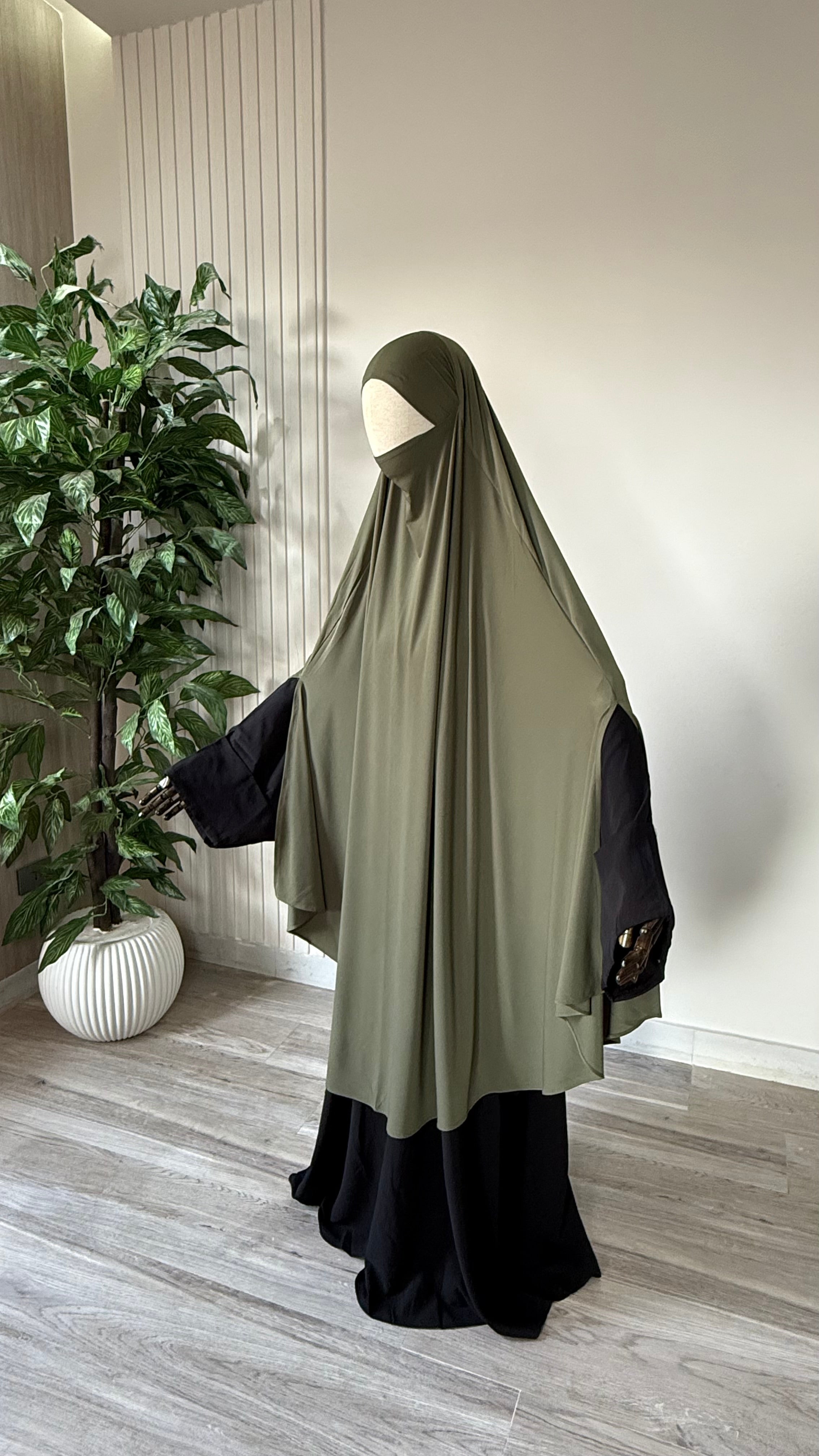 MAXI Khimar Fentes Jersey Premium