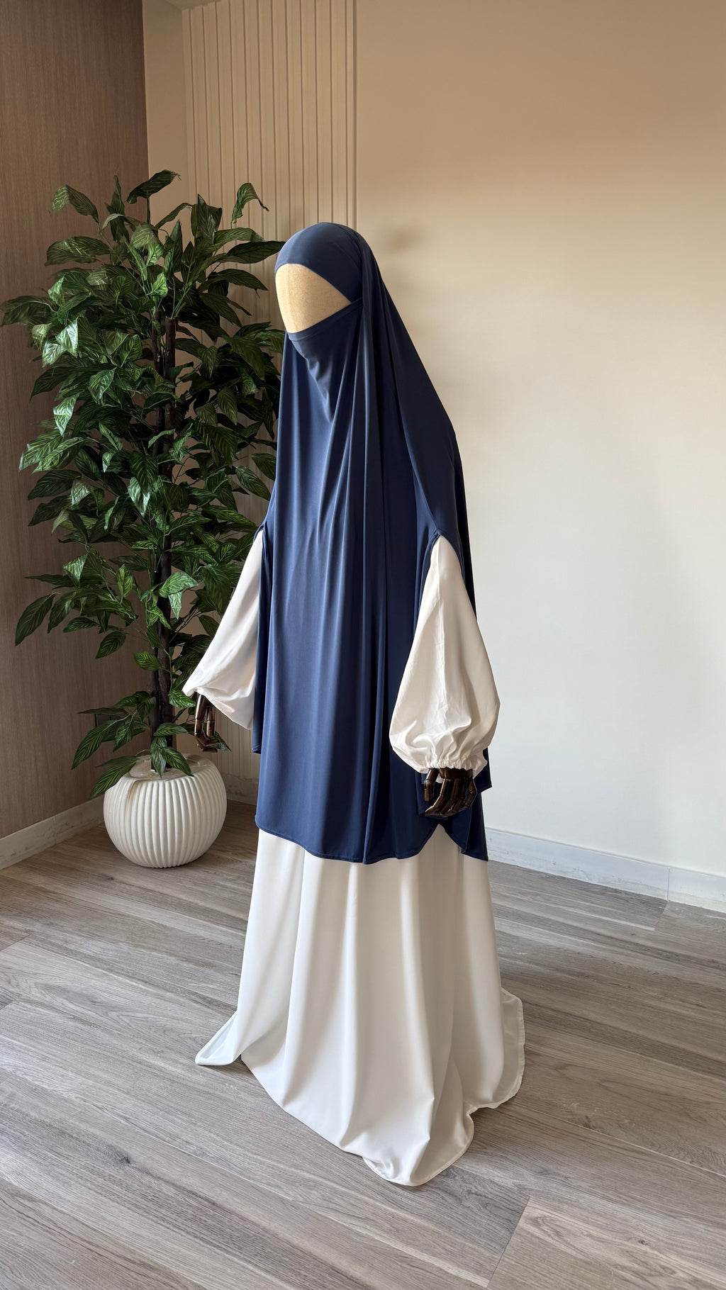 Khimar à fentes Jersey