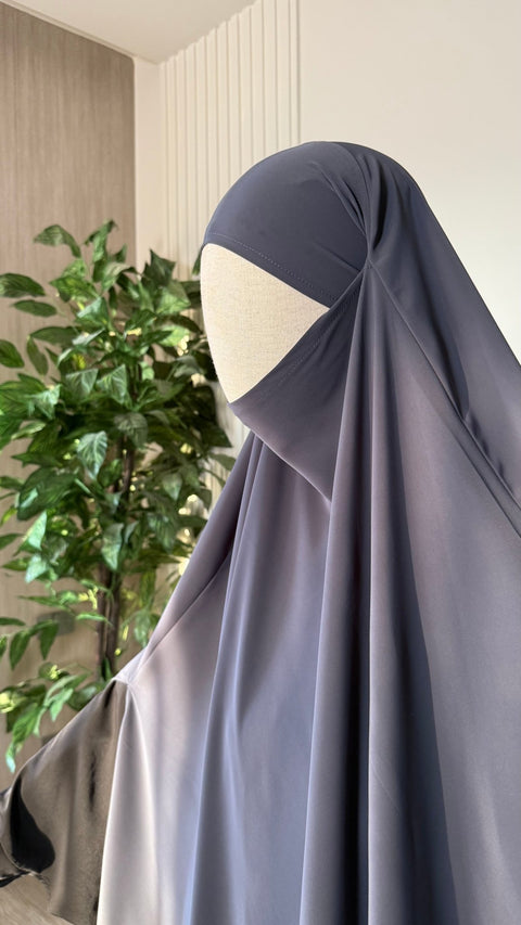 MAXI khimar à FENTES en SOIE DE MEDINE - IMAYZA