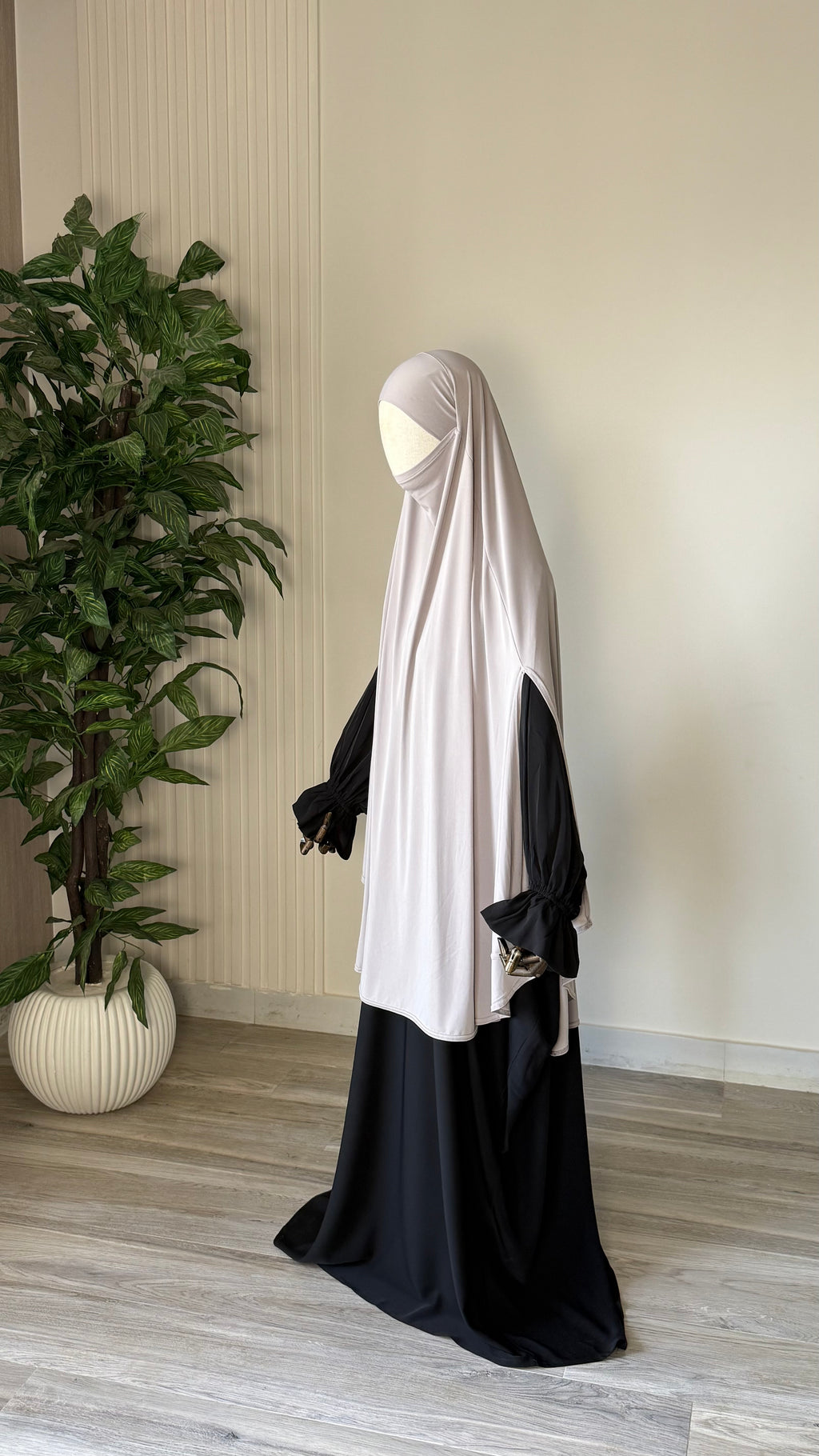Khimar à FENTES JERSEY