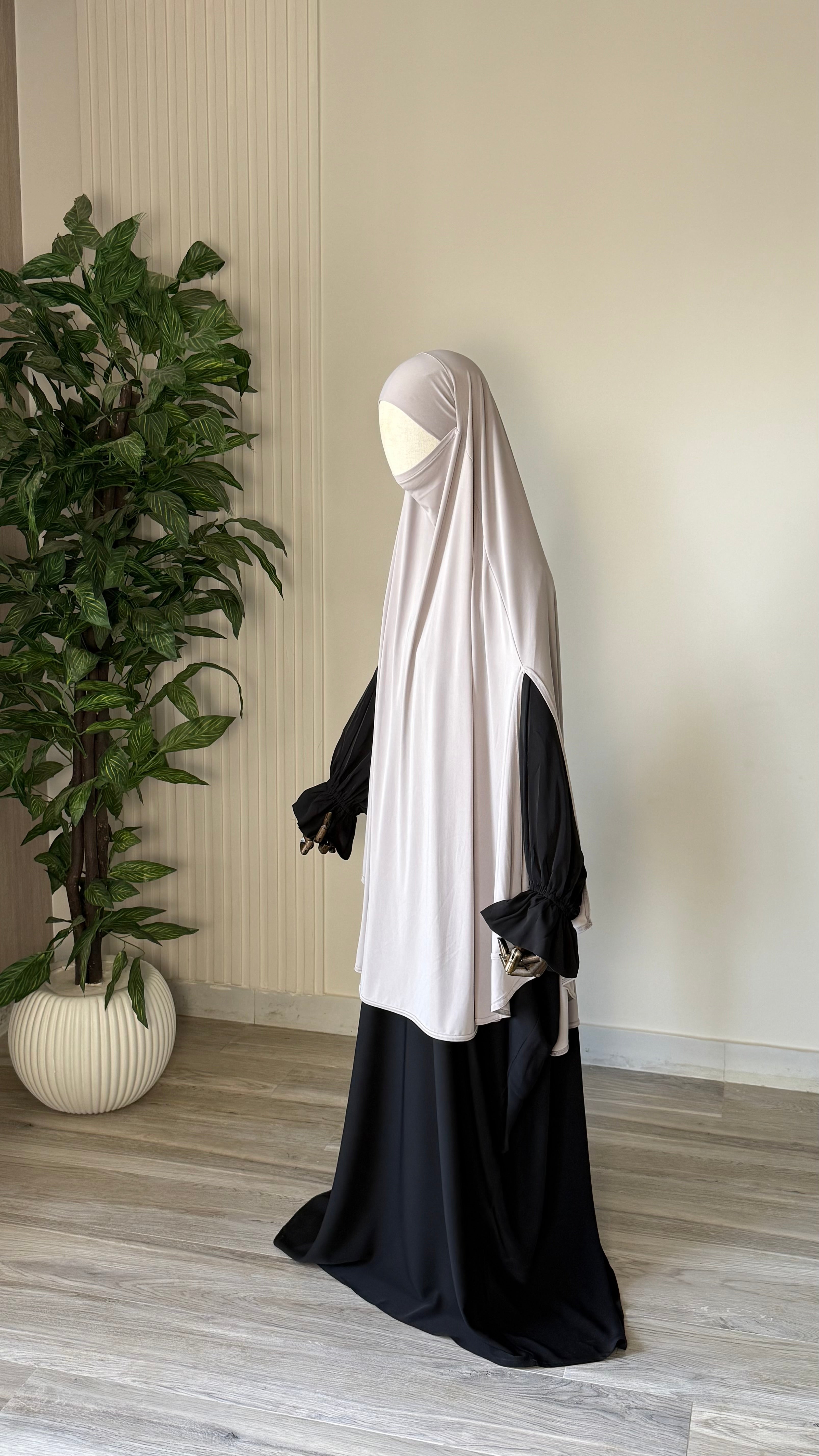 Khimar à FENTES JERSEY
