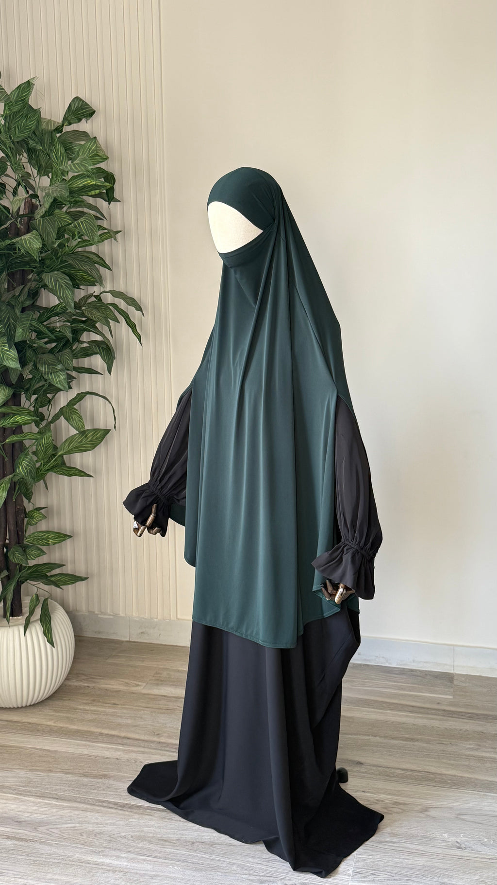 Khimar à FENTES JERSEY