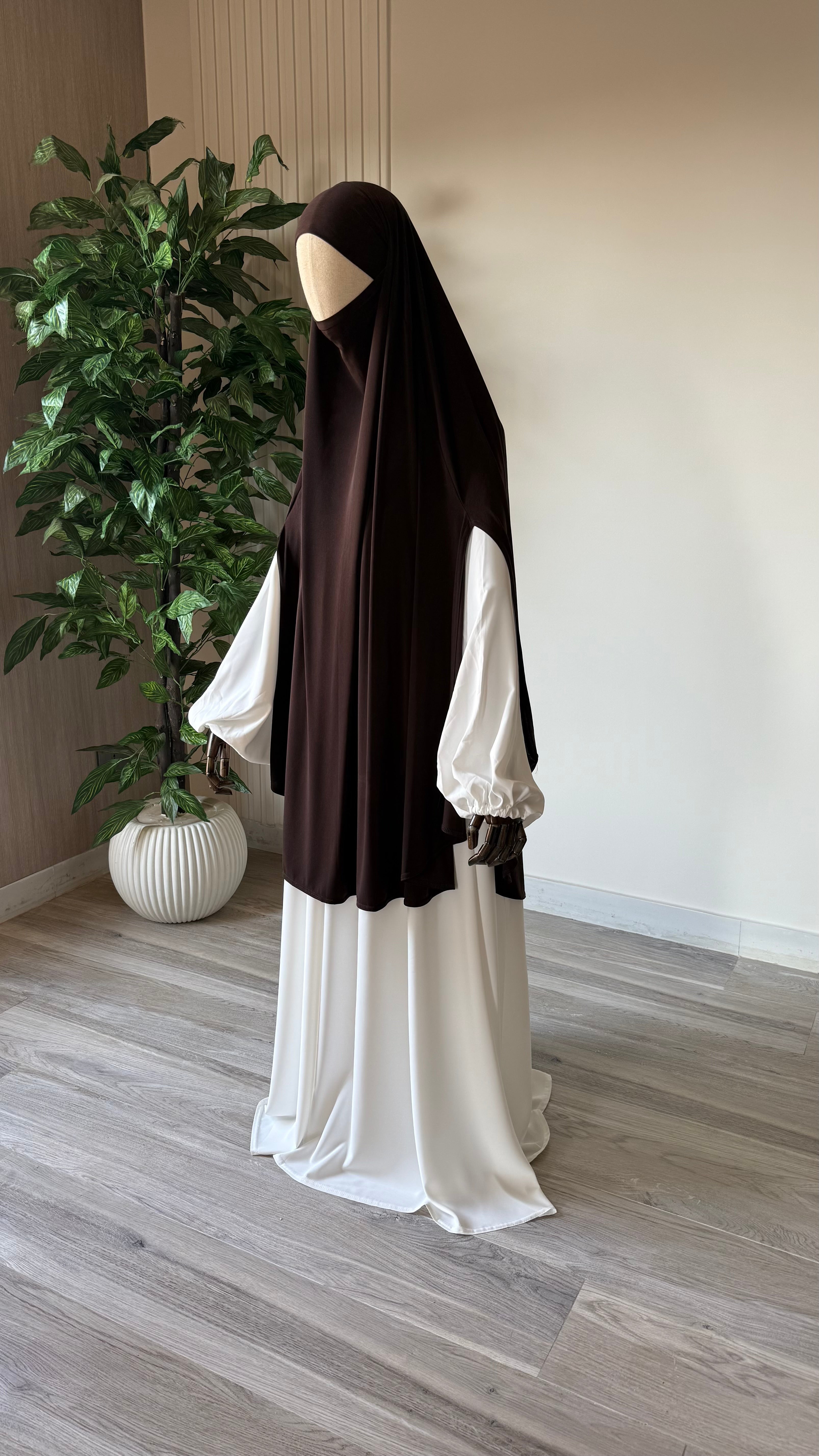 Khimar à fentes Jersey