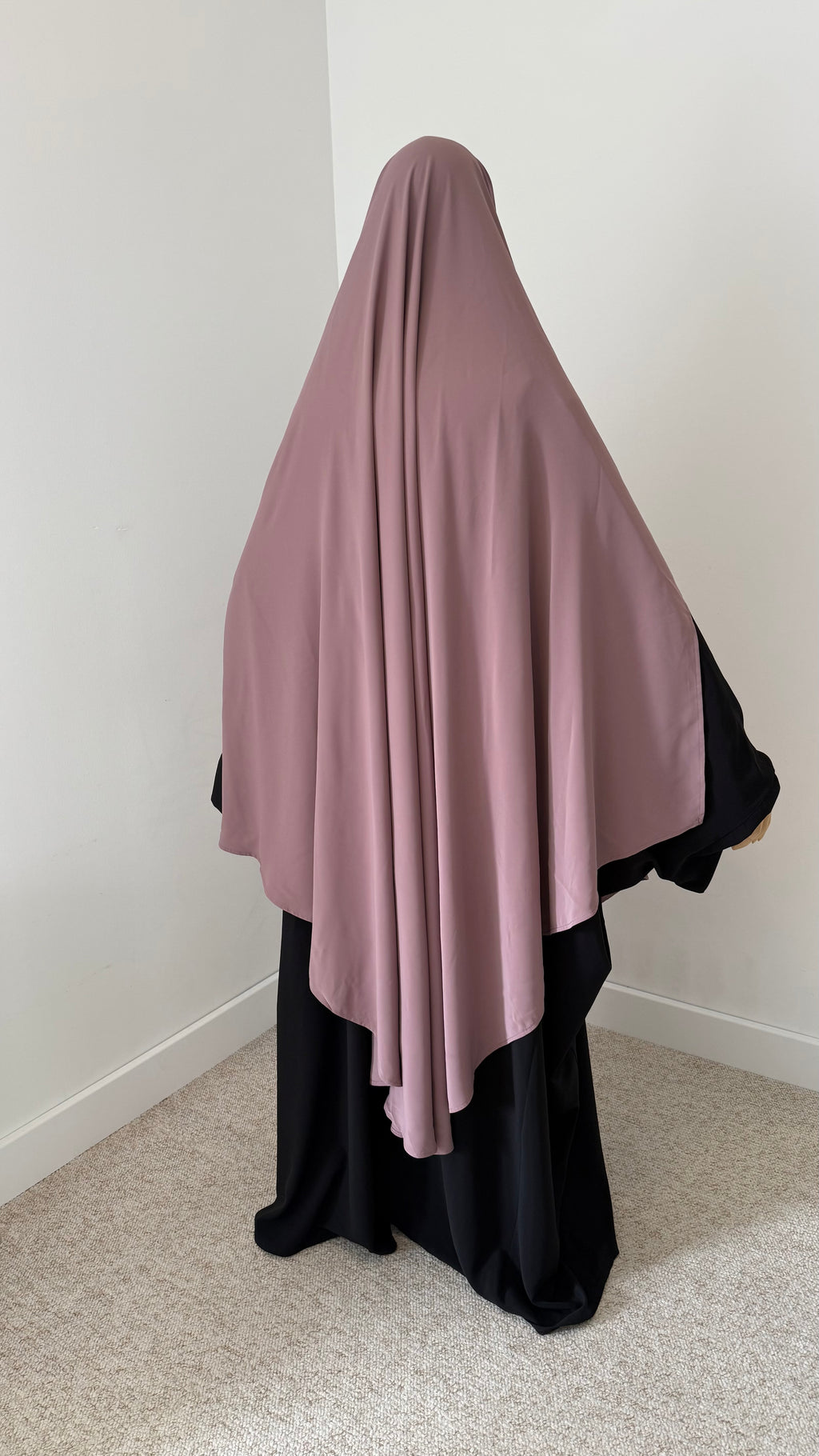 Maxi khimar con spacco in Seta di Medina