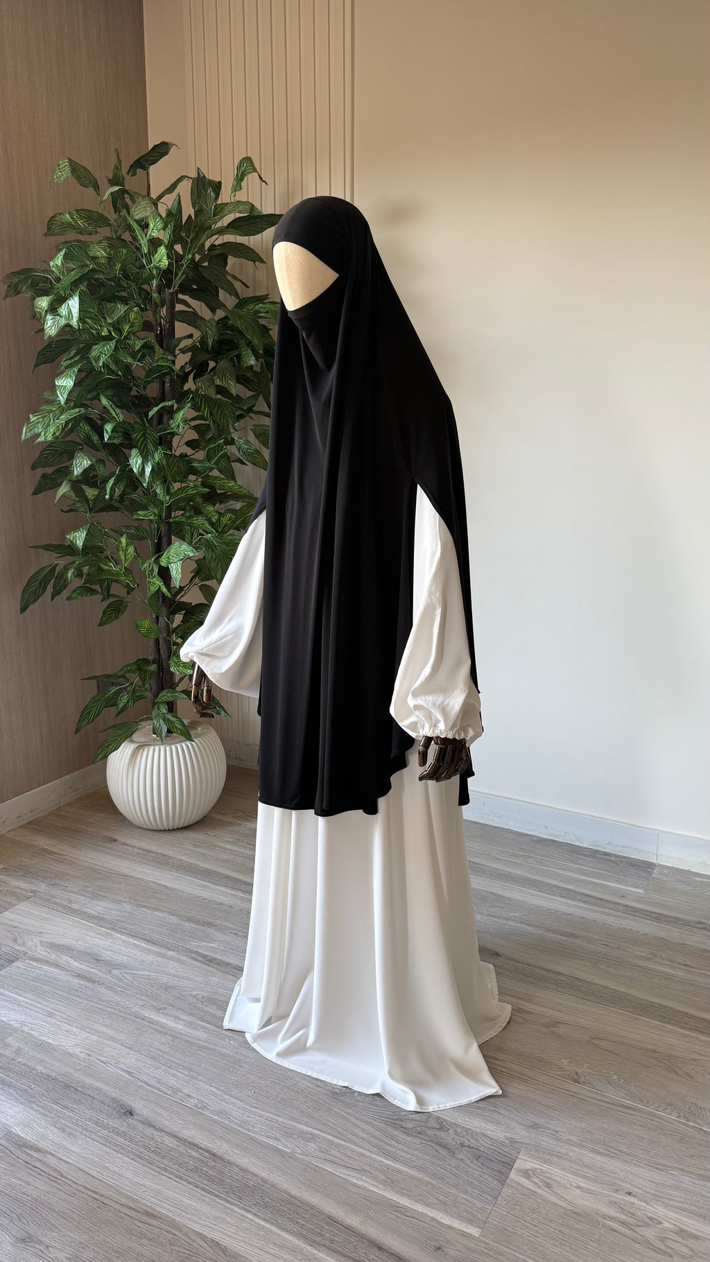 Khimar à fentes Jersey