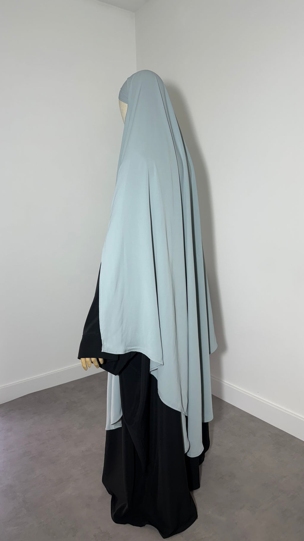 Maxi khimar con spacco in Seta di Medina