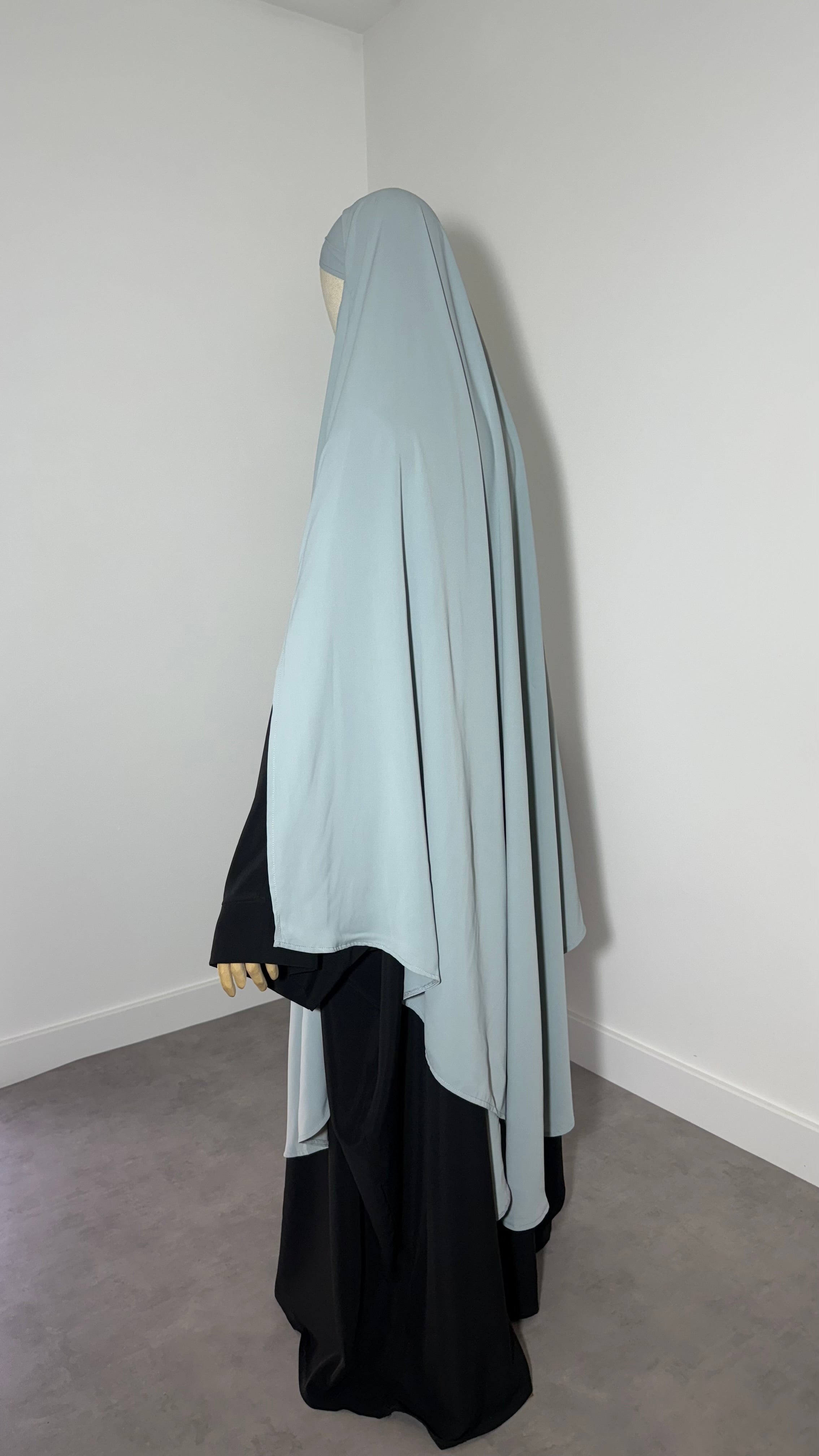 Maxi khimar with slits in Medine Silk