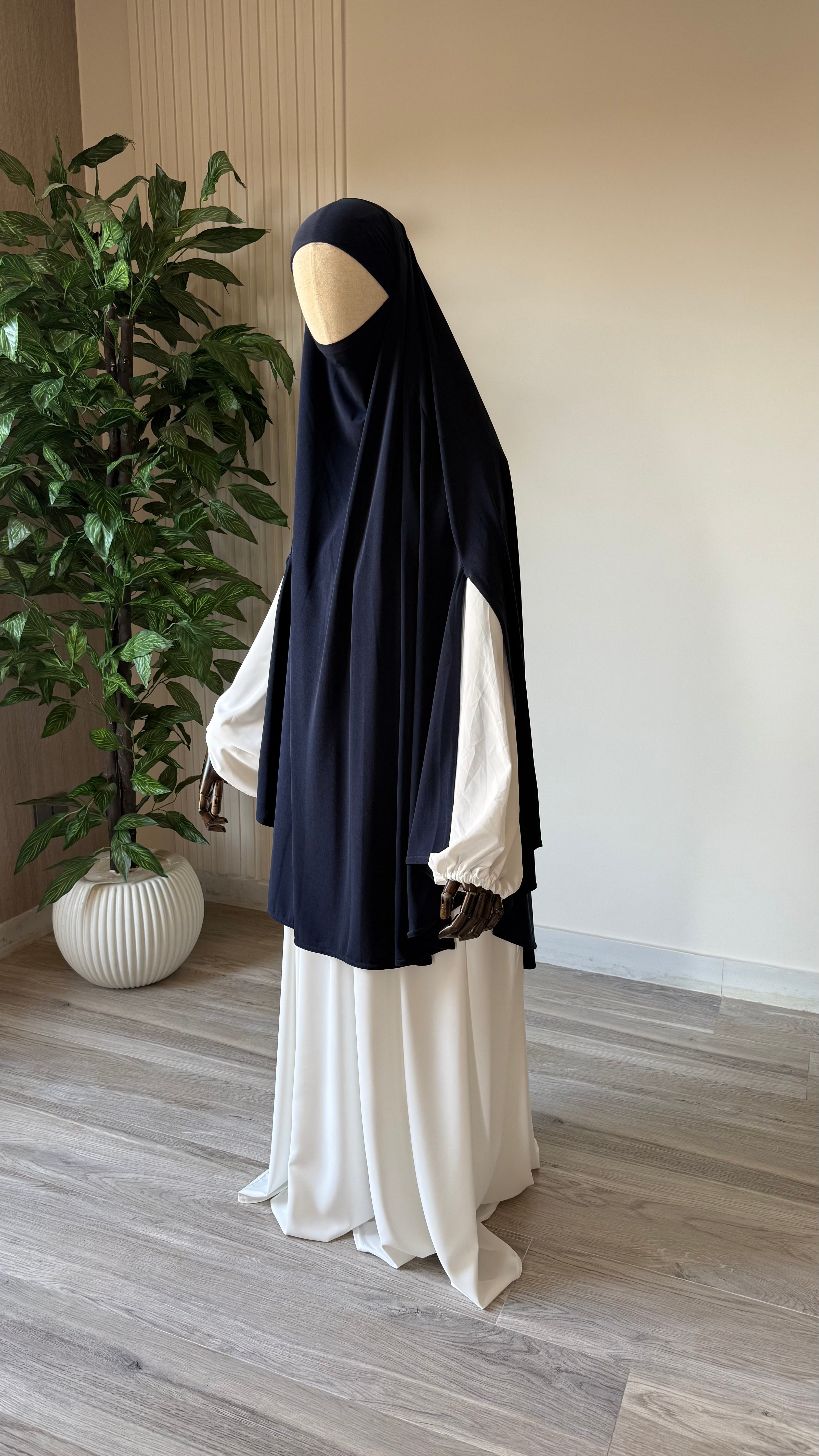 Khimar à fentes Jersey