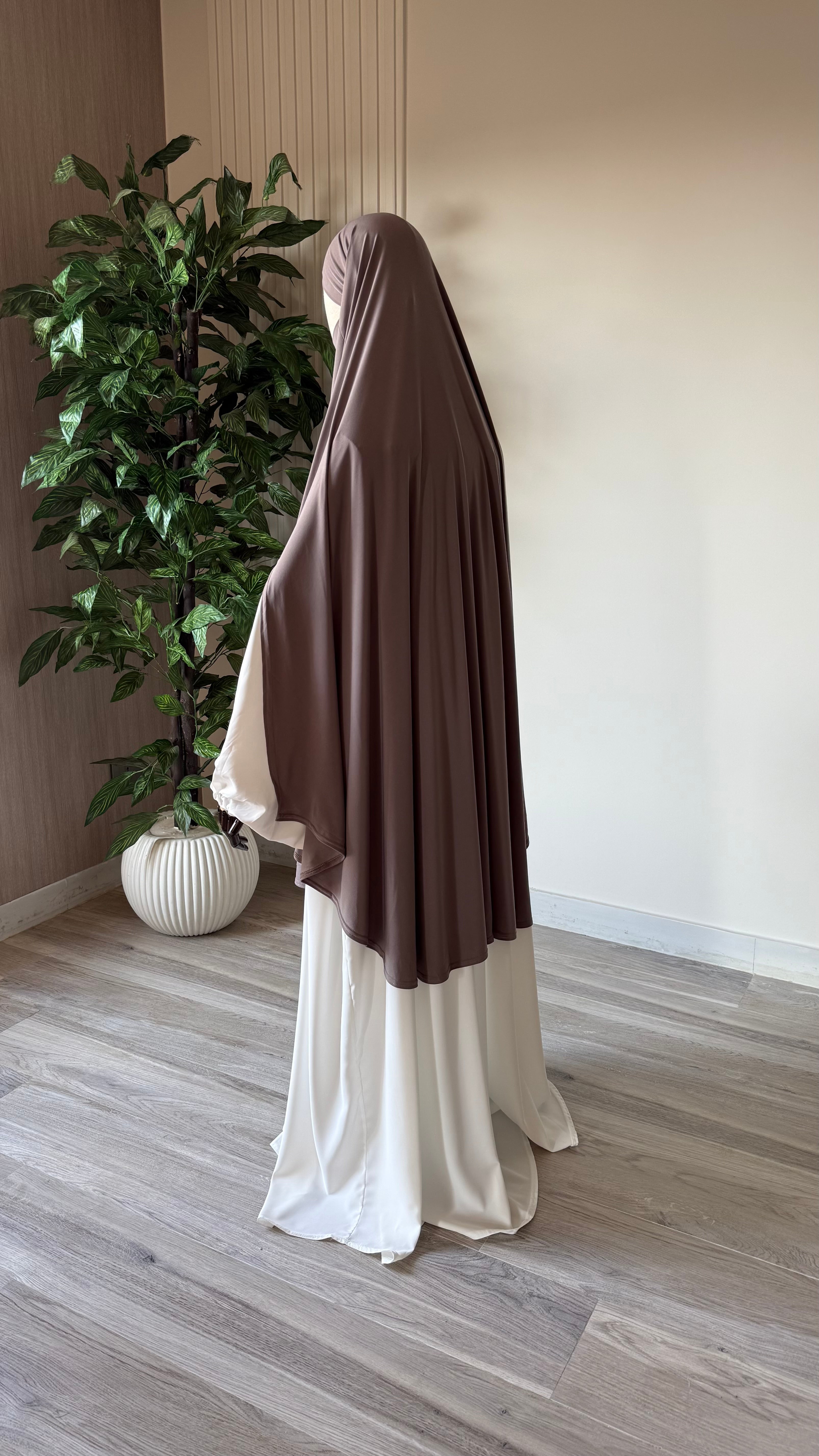Khimar à fentes Jersey