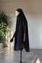 Khimar à FENTES en SOIE DE MEDINE Mi-Long - IMAYZA