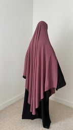 Maxi khimar with slits in Medine Silk