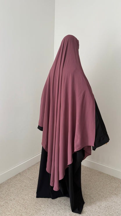 Maxi khimar à fentes en Soie de Medine