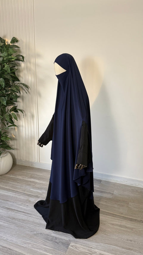 MAXI khimar à FENTES en SOIE DE MEDINE - IMAYZA