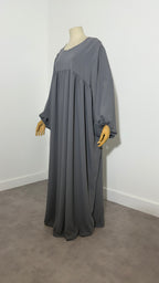 Abaya Manches Ballon Soie De Medine - Assya