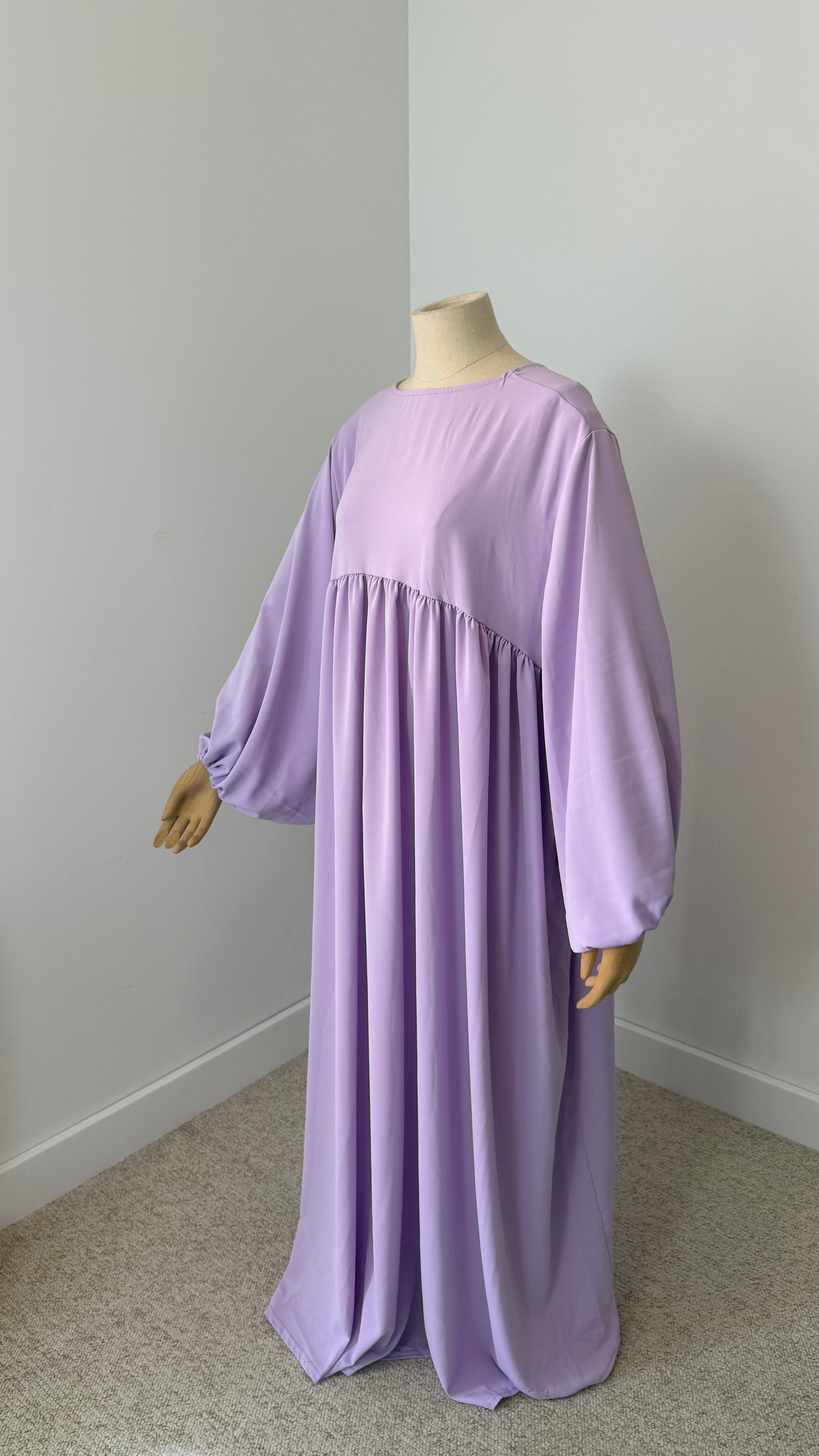 Abaya Manches Ballon Soie De Medine - Assya