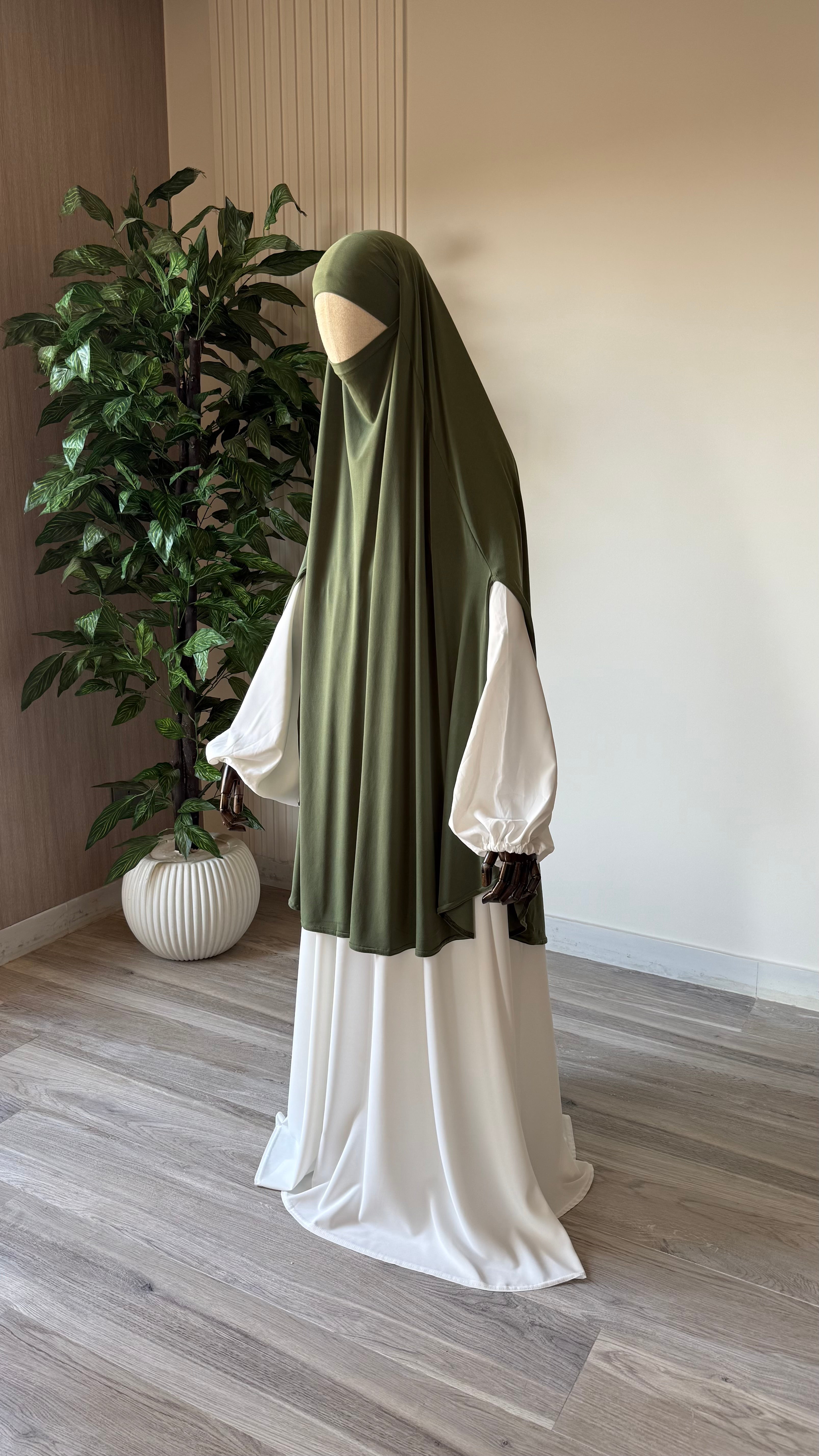 Khimar à fentes Jersey