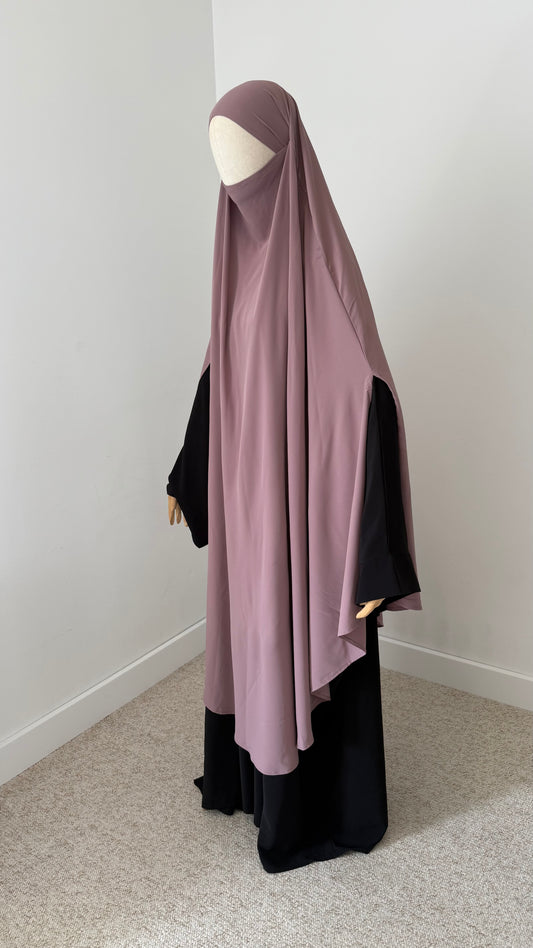 Maxi khimar à fentes en Soie de Medine