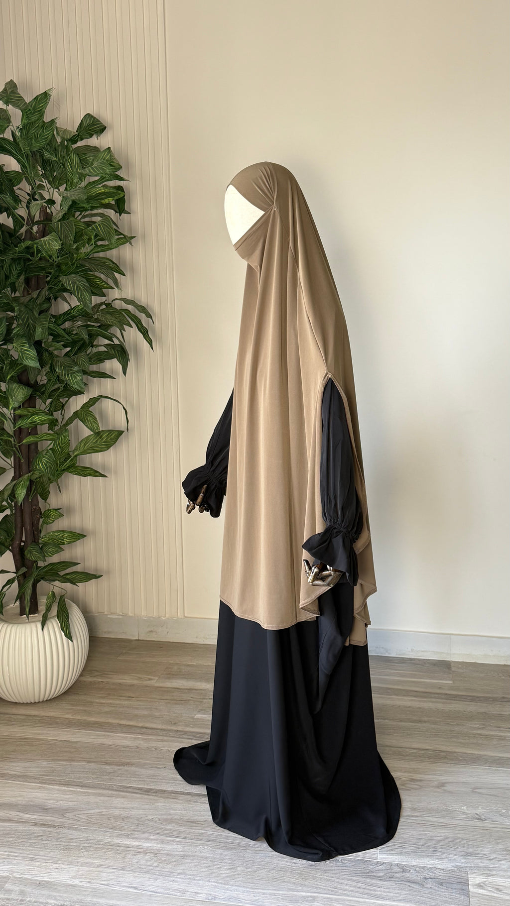 Khimar à FENTES JERSEY
