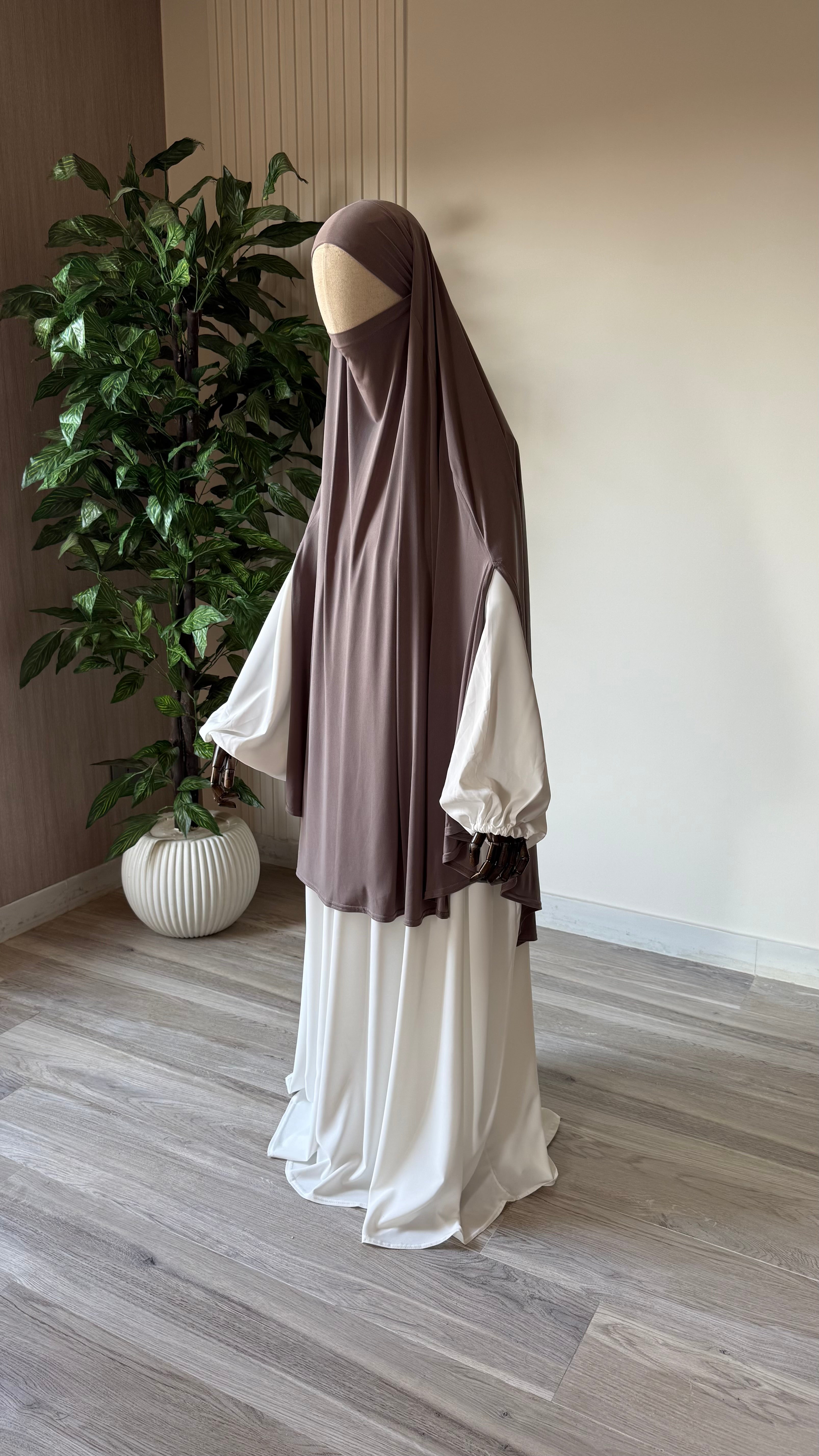 Khimar à fentes Jersey
