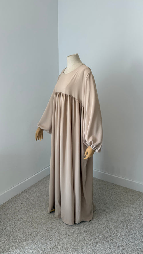 Abaya Manches Ballon Soie De Medine - Assya