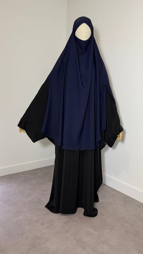Khimar à FENTES en SOIE DE MEDINE Mi - Long - IMAYZA