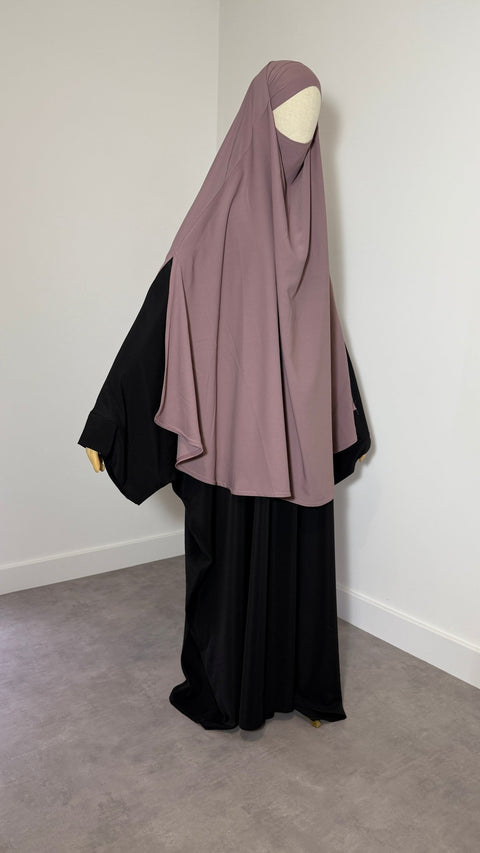 Khimar à FENTES en SOIE DE MEDINE Mi - Long - IMAYZA