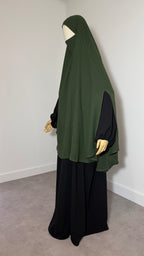 Mid-length jazz slit khimar